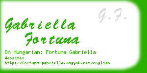 gabriella fortuna business card